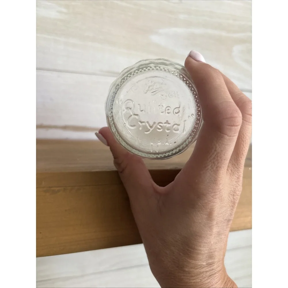 Vintage Ball Quilted Crystal 12oz Canning Jelly Jars Discontinued